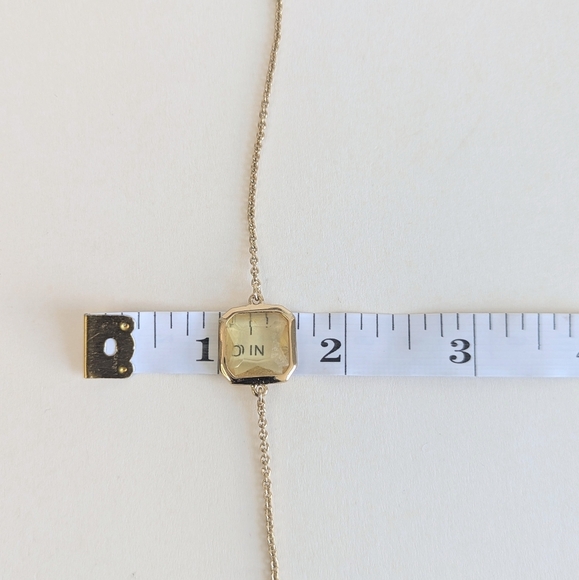 Kate Spade Vegas Jewels Long Necklace Citrine Yellow Gold Crystal Station - Picture 7 of 9